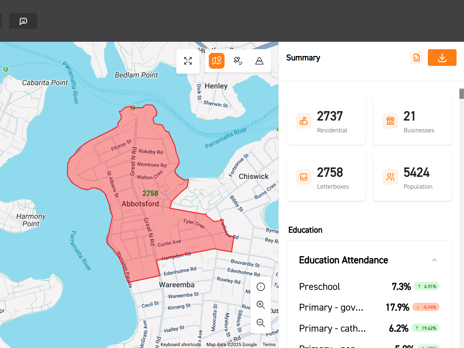 Image of Abbottsford suburb