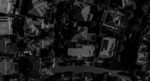 Top down satelite image of suburb